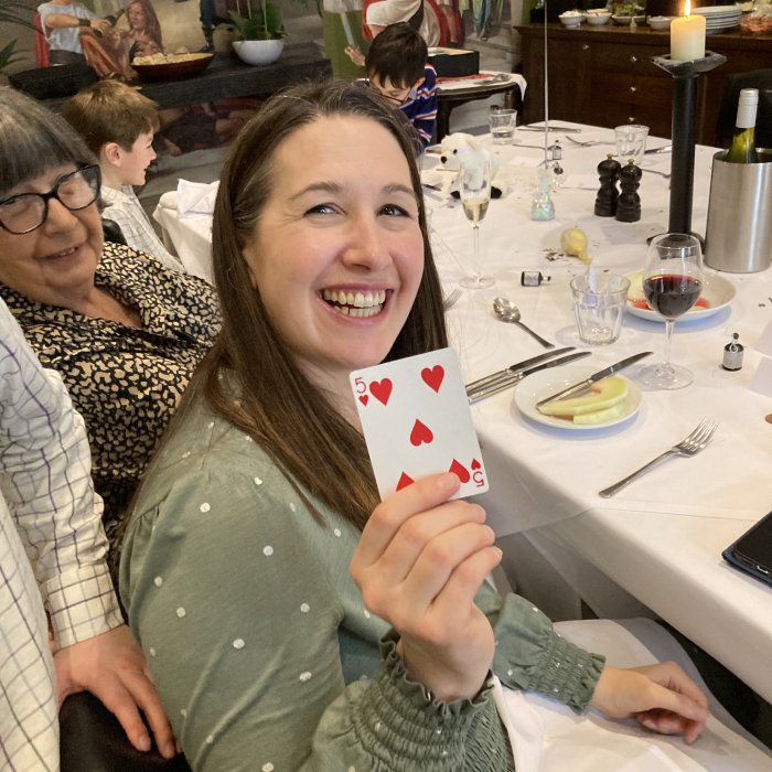 Magician York - Suzanne confirms the prediction that appeared in the water jug was indeed correct.