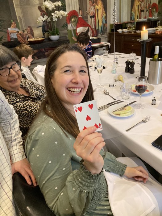 Magician York - Suzanne confirms the prediction that appeared in the water jug was indeed correct.