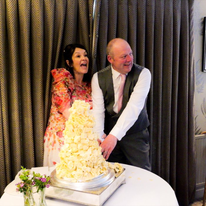Cutting the cake