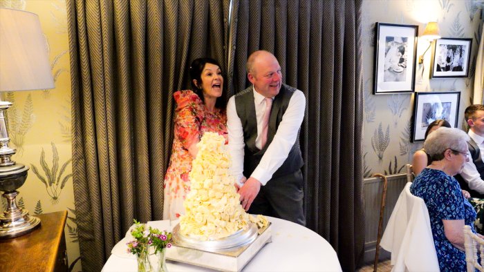 Cutting the cake