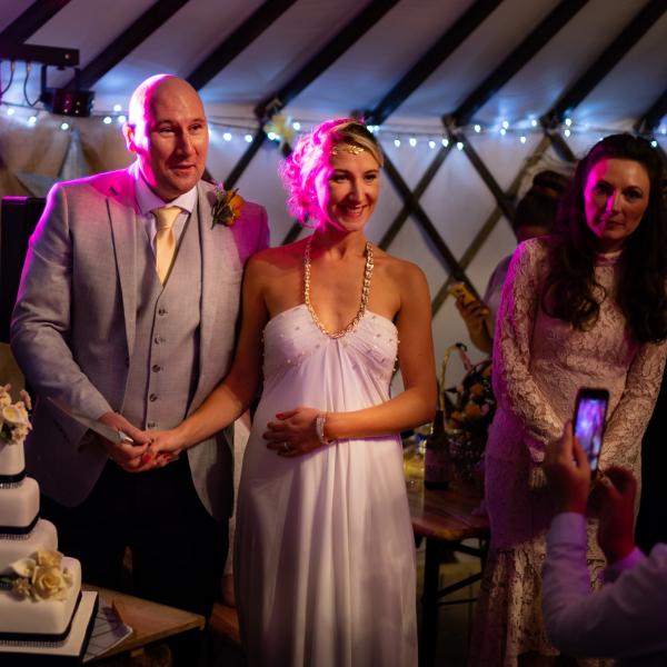 Wedding magician at Sarah and Rob's wedding at Salix Yurts, York 3